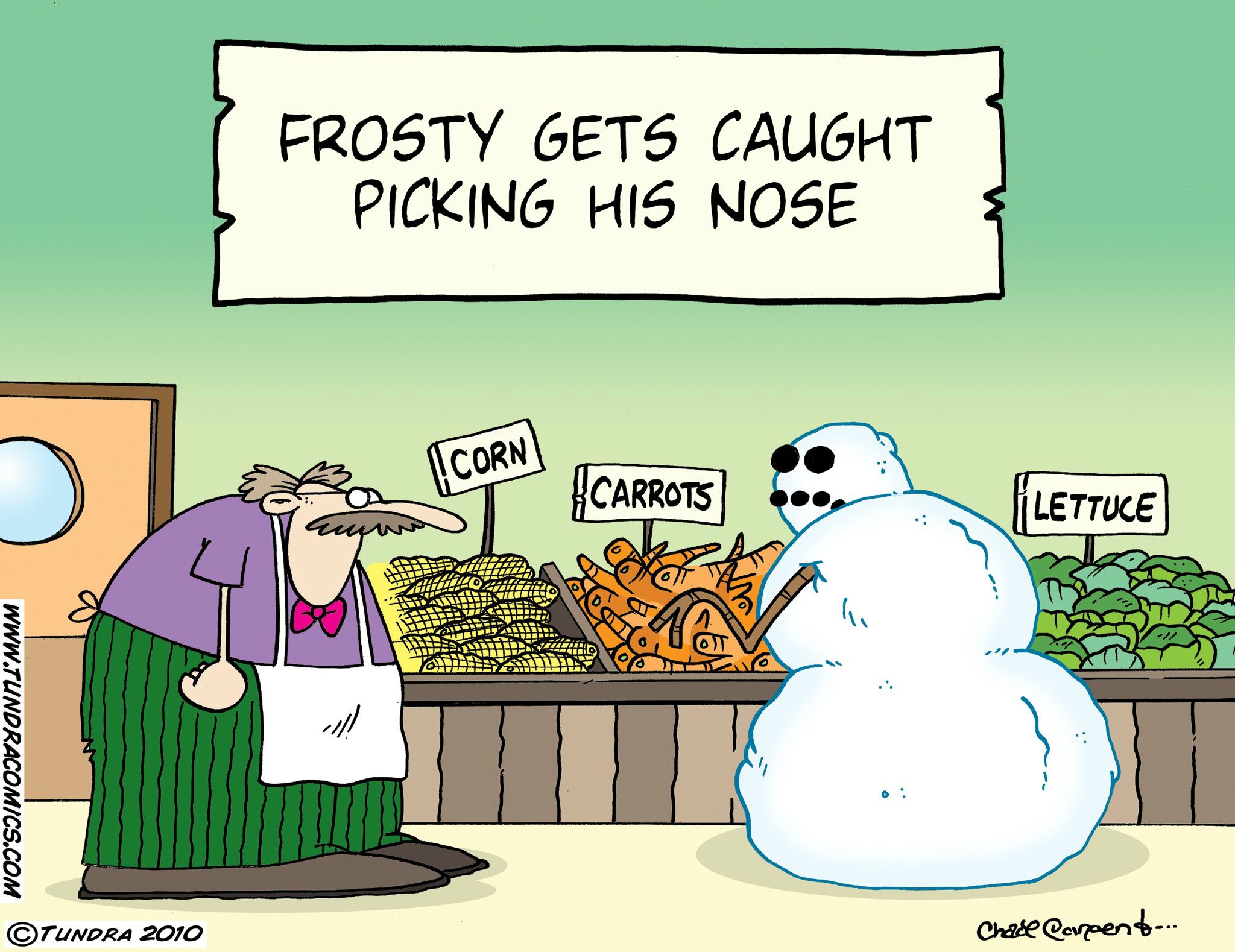 Aha! Jokes: Funny Pictures  Caught Frosty picking his nose